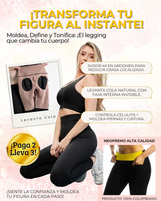 Leggins Faja Térmico®️ | Levanta Cola | Colombiano